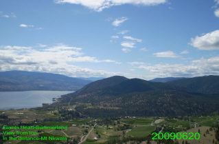 A view from the summit of Giant's Head looking towards Penticton 2009-06.